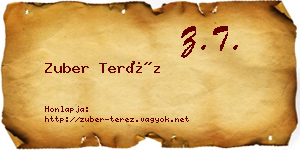Zuber Teréz névjegykártya