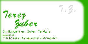 terez zuber business card